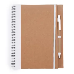   NB8073 - Caiet cu spirala si coperta din carton reciclat - ALANI - ALB