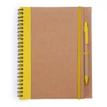 NB8073 - Caiet cu spirala si coperta din carton reciclat - ALANI - GALBEN