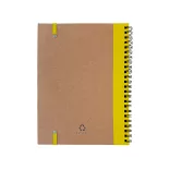 NB8073 - Caiet cu spirala si coperta din carton reciclat - ALANI - GALBEN