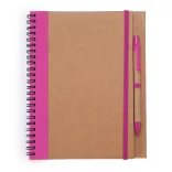 NB8073 - Caiet cu spirala si coperta din carton reciclat - ALANI - FUCSIA