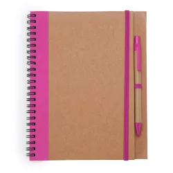   NB8073 - Caiet cu spirala si coperta din carton reciclat - ALANI - FUCSIA