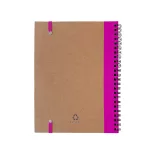 NB8073 - Caiet cu spirala si coperta din carton reciclat - ALANI - FUCSIA
