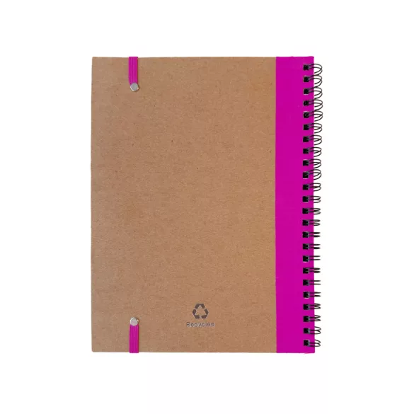 NB8073 - Caiet cu spirala si coperta din carton reciclat - ALANI - FUCSIA