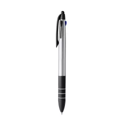 BL8098-Pix-retractabil-din-ABS-cu-3-cerneluri-SANDUR-ARGINTIU