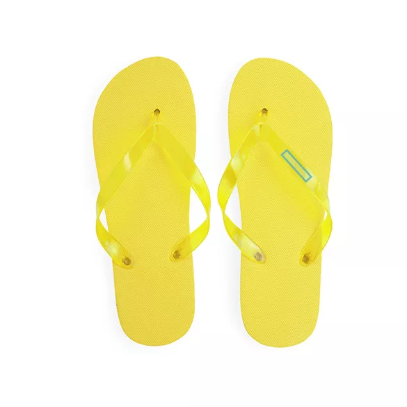 ZS8150-Slapi-de-plaja-cu-talpa-din-PE-confortabila-si-curele-din-PVC-translucide-KALAY-GALBEN