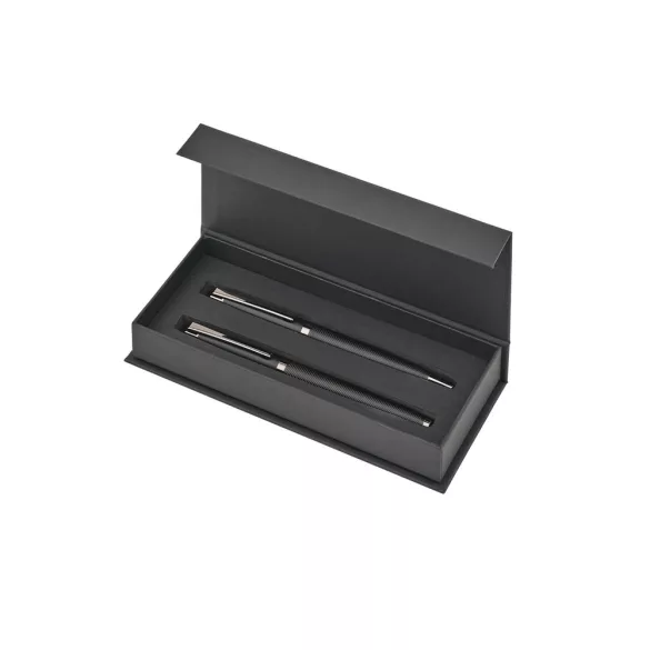 91990-103-Set-de-1-pix-si-1-roller-din-aluminiu-cu-cerneala-albastra-Dokumental-KINGSLEY