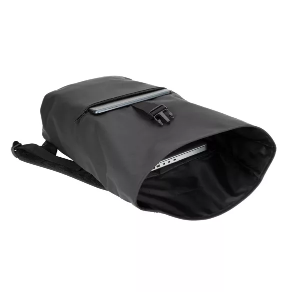 92534-103 - Rucsac cu inchidere rulata din PU, cu buzunar pentru laptop de 16" - PORTLAND