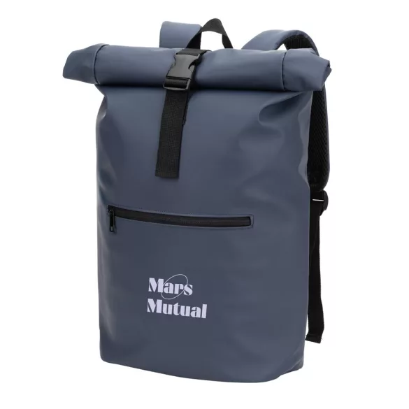 92534-104 - Rucsac cu inchidere rulata din PU, cu buzunar pentru laptop de 16" - PORTLAND