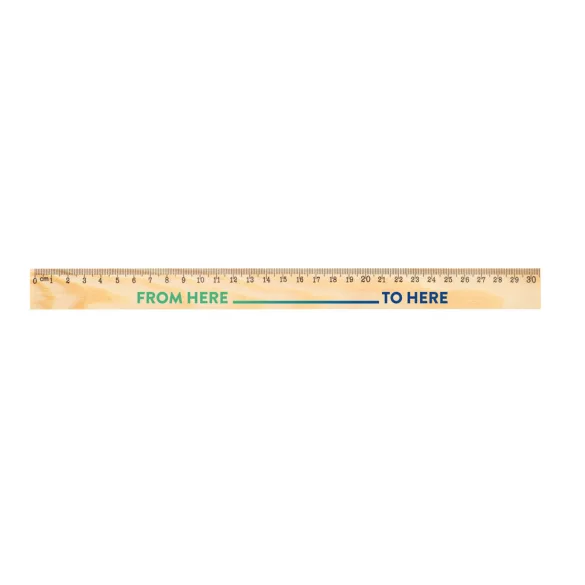 93661-150 - Rigla din lemn de pin cu scala de 30 cm - WESLEY 30