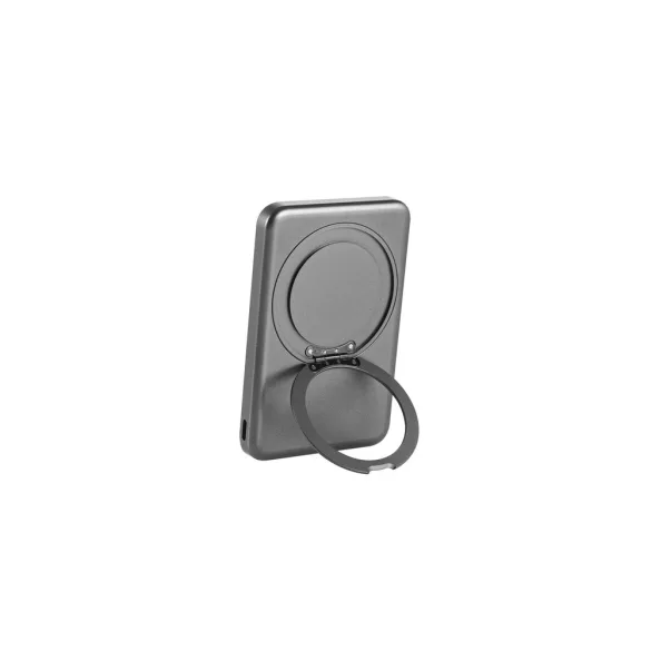 97142-133 - Power bank magnetic de 5'000 mAh cu incarcator wireless ultrarapid de 15W din ABS reciclat (100% rABS) cu suport - WARSHEL 5
