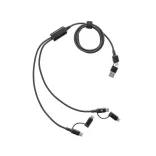 97146-103 - Cablu USB 6-in-1 super-rapid, fabricat din aluminiu reciclat (20%) si PET reciclat (4%) - BERTOZZI