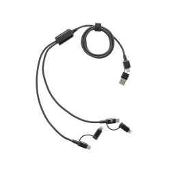   97146-103 - Cablu USB 6-in-1 super-rapid, fabricat din aluminiu reciclat (20%) si PET reciclat (4%) - BERTOZZI