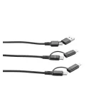 97146-103 - Cablu USB 6-in-1 super-rapid, fabricat din aluminiu reciclat (20%) si PET reciclat (4%) - BERTOZZI