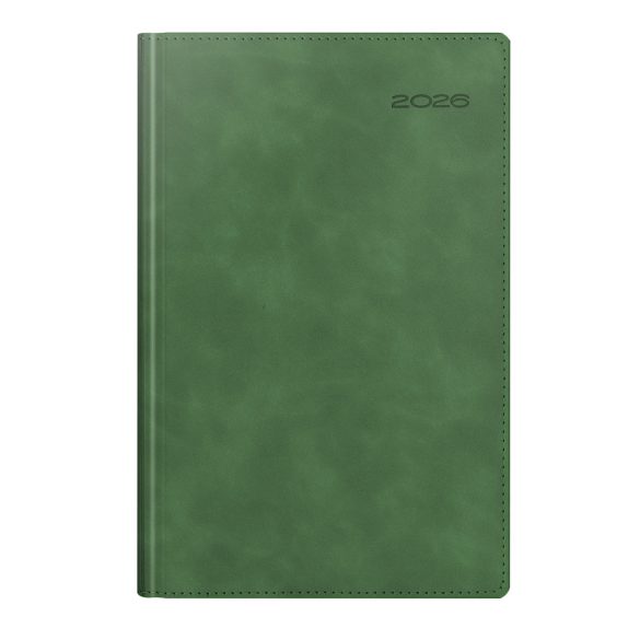 Agenda premium deluxe SUPLE - datata zilnic - 15 x 21 cm - [VERDE]
