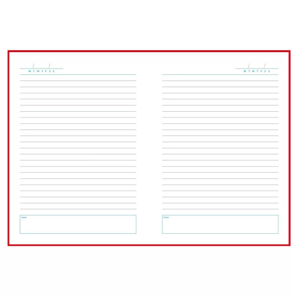 Agenda ABBEY nedatata - 16x22 cm -  [negru]