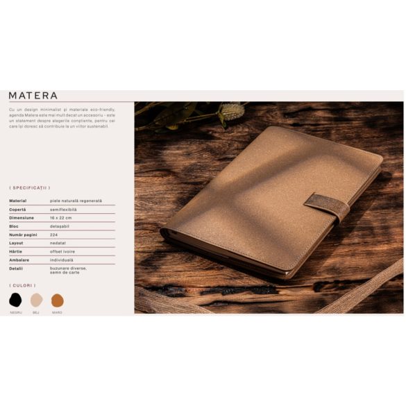 Agenda MATERA nedatata - A5 -  [negru]