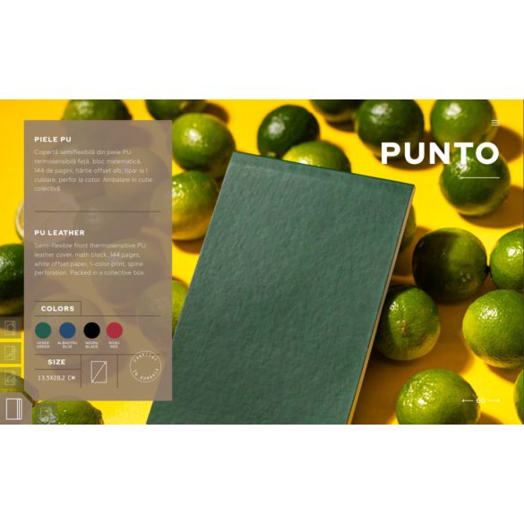 Agenda PUNTO nedatata - interior matematica - 14x20 cm - [rosu]