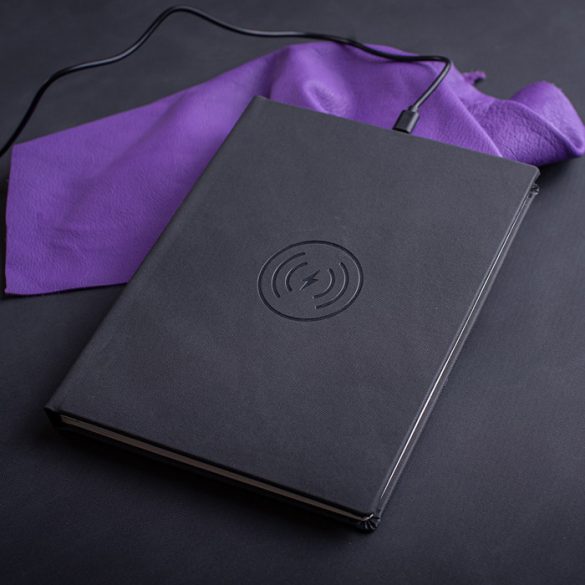 Agenda TECH cu incarcator wireless nedatata - 16x22 cm [negru]