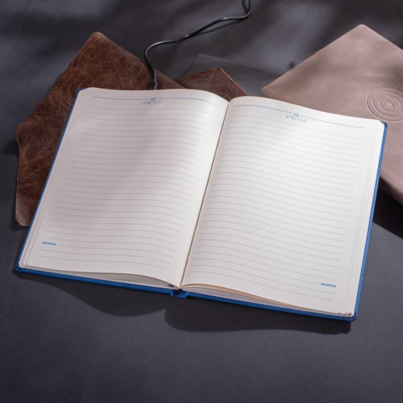 Agenda TECH cu incarcator wireless nedatata - 16x22 cm [bej]