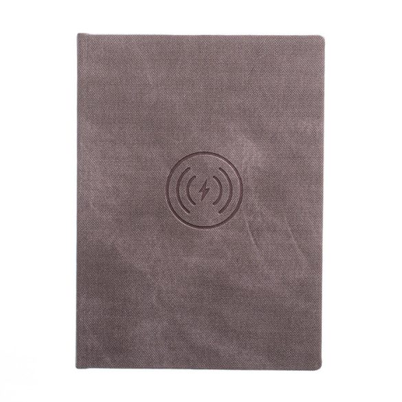 Agenda TECH cu incarcator wireless nedatata - 16x22 cm [bej]