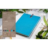 Agenda USB (8GB) nedatata - 16x22 cm [turcuaz]