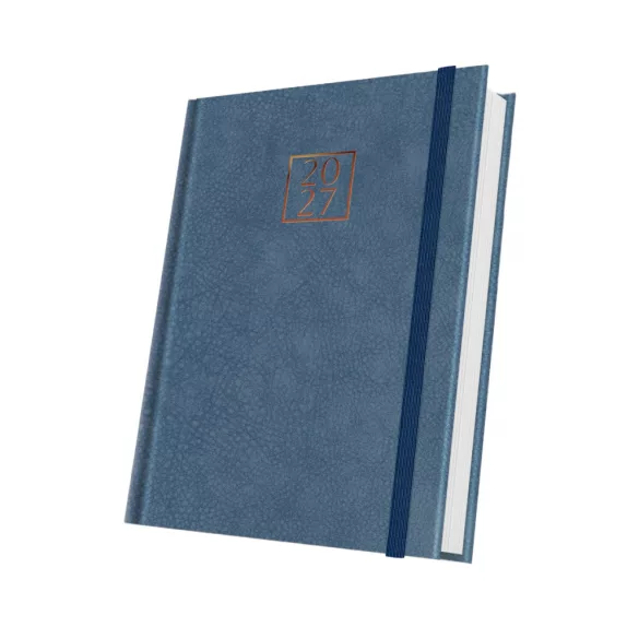 Agenda datata zilnic Premium Deluxe Bolgheri - 15 x 21 - [ALBASTRU DENIM]