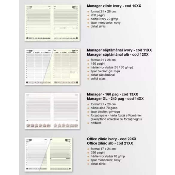 Agenda nedatata Oxford Executive 2024 - A5 - 15 x 21 cm [Albastru navy]