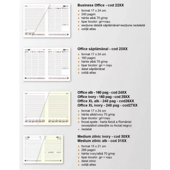 Agenda nedatata Oxford Executive 2024 - A5 - 15 x 21 cm [Gri deschis]
