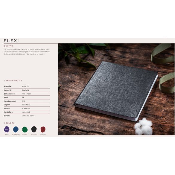 Agenda nedatata Flexi Quatro 2026 - 20 x 20 cm [mov]