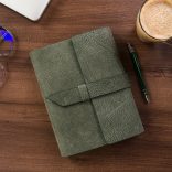 Agenda din piele naturala - datata zilnic Mirror 2026 - 16 x 22 cm [verde]