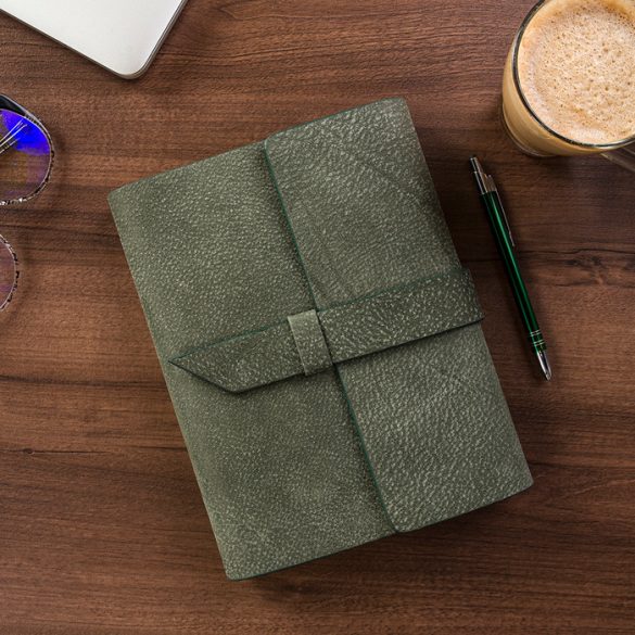 Agenda din piele naturala - datata zilnic Mirror 2025 - 16 x 22 cm [verde]