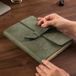 Agenda din piele naturala - datata zilnic Mirror 2026 - 16 x 22 cm [verde]