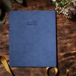   Agenda datata saptamanal NUBUK 2025 - 21 x 26 cm [albastru deschis]