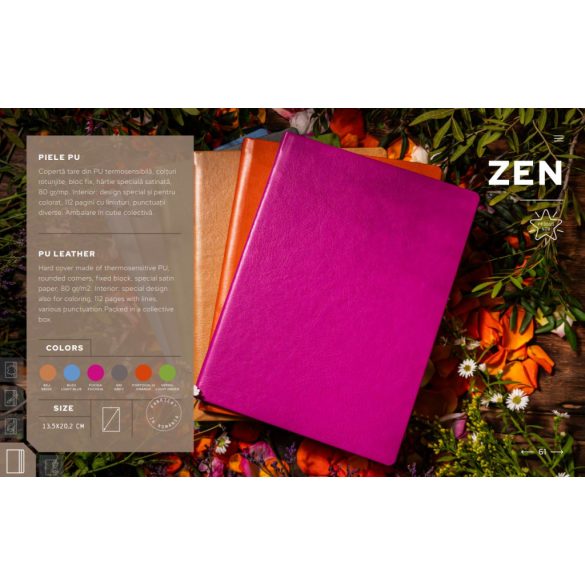 Agenda ZEN matematica/dictando - 16x22 cm - [fucsia]