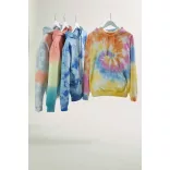 AWJH022 - Hanorac unisex Tie-Dye All We Do is COLLEGE [Blue Cloud]