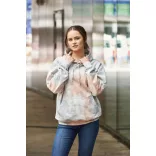 AWJH022 - Hanorac unisex Tie-Dye All We Do is COLLEGE [Grey Pink Marble]