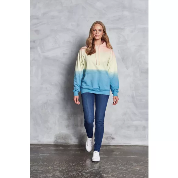 AWJH022 - Hanorac unisex Tie-Dye All We Do is COLLEGE [Pastel Sunset Drip]