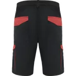 BE8409 - Pantaloni scurti in combinatie de culori - TAHOE - [Negru/Rosu]