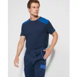 BE8409 - Pantaloni scurti in combinatie de culori - TAHOE - [Negru/Rosu]