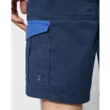 BE8409 - Pantaloni scurti in combinatie de culori - TAHOE - [Negru/Rosu]