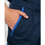 BE8409 - Pantaloni scurti in combinatie de culori - TAHOE - [Negru/Rosu]