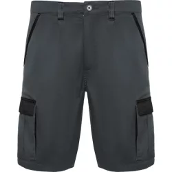   BE8409 - Pantaloni scurti in combinatie de culori - TAHOE - [Plumb/Negru]