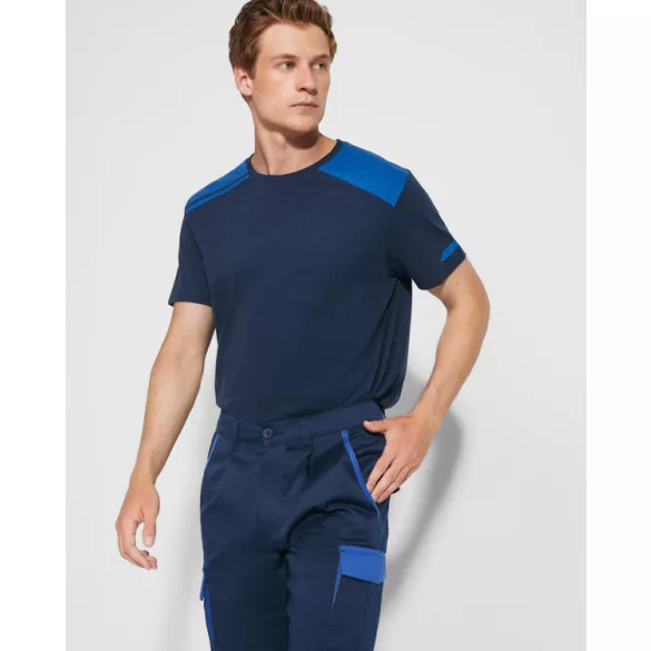 BE8409 - Pantaloni scurti in combinatie de culori - TAHOE - [Bleumarin/Albastru Royal]