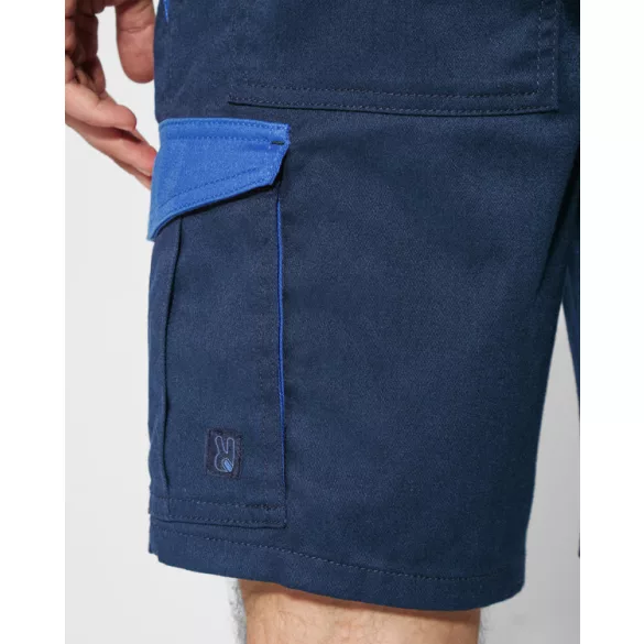 BE8409 - Pantaloni scurti in combinatie de culori - TAHOE - [Bleumarin/Albastru Royal]
