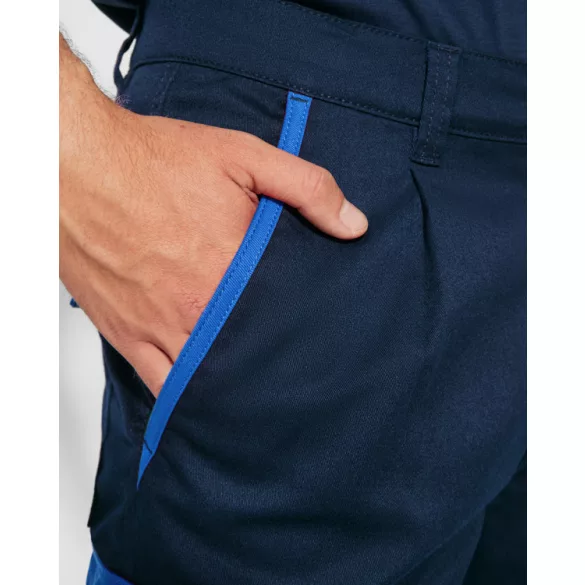BE8409 - Pantaloni scurti in combinatie de culori - TAHOE - [Bleumarin/Albastru Royal]