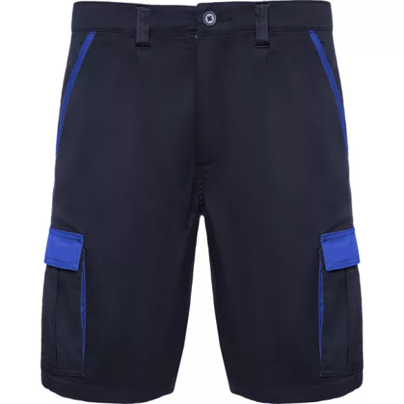 BE8409 - Pantaloni scurti in combinatie de culori - TAHOE - [Bleumarin/Albastru Royal]