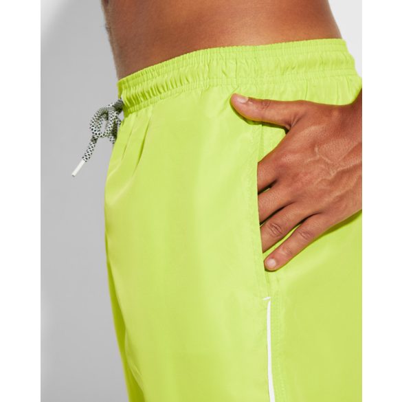 BN6708 - Bermude pentru plaja cu doua buzunare laterale - BALOS - [Lime punch]