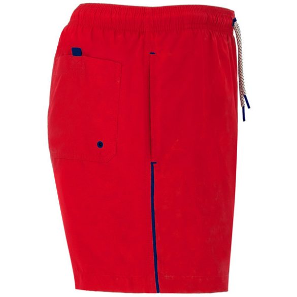 BN6708 - Bermude pentru plaja cu doua buzunare laterale - BALOS - [Rosu]