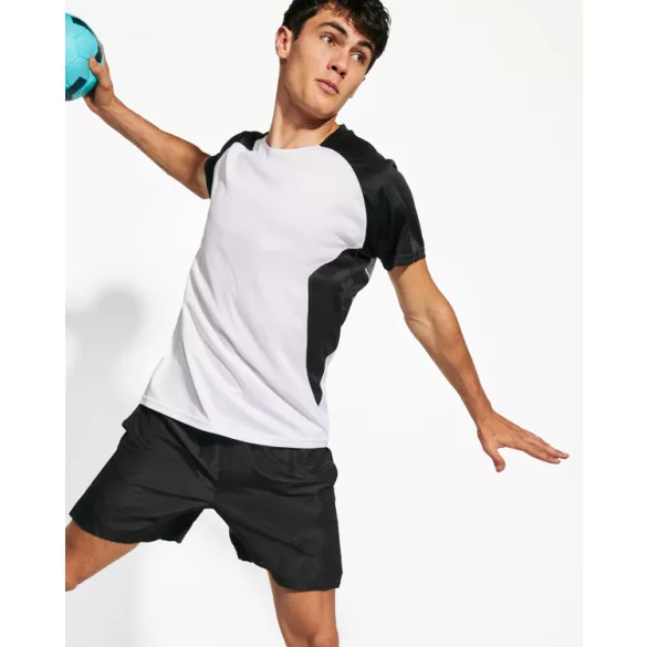 CA6399 - Tricou tehnic pentru adulti cu maneca scurta - BUGATTI - [Alb/Albastru royal]