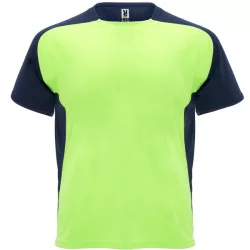   CA6399 - Tricou tehnic pentru adulti cu maneca scurta - BUGATTI - [Verde fluorescent/Bleumarin]